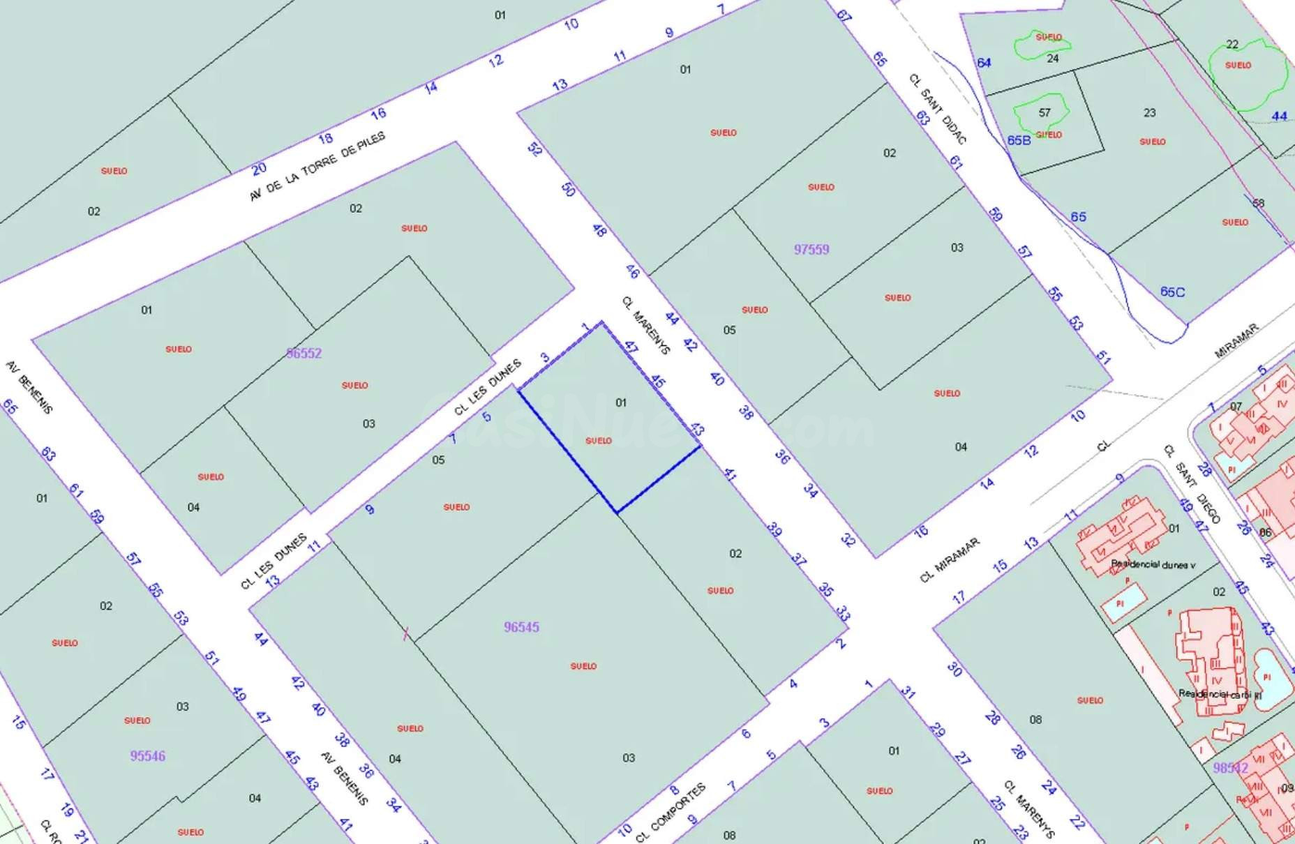 Terreno urbano residencial en la Playa de Piles