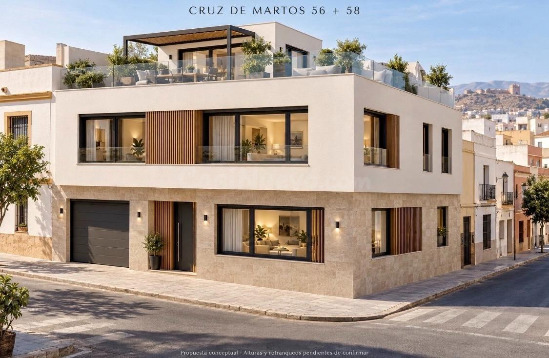 DOS INMUEBLES EN ESQUINA PARA CONSTRUIR TU CASA EN ALMERÍA – 103 m2 DE PARCELA