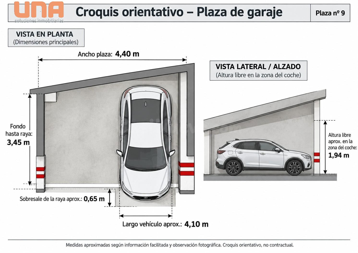 Se vende Plaza de garaje ( para coche y 2 motos) en Santa Rosa (Los Arboles)