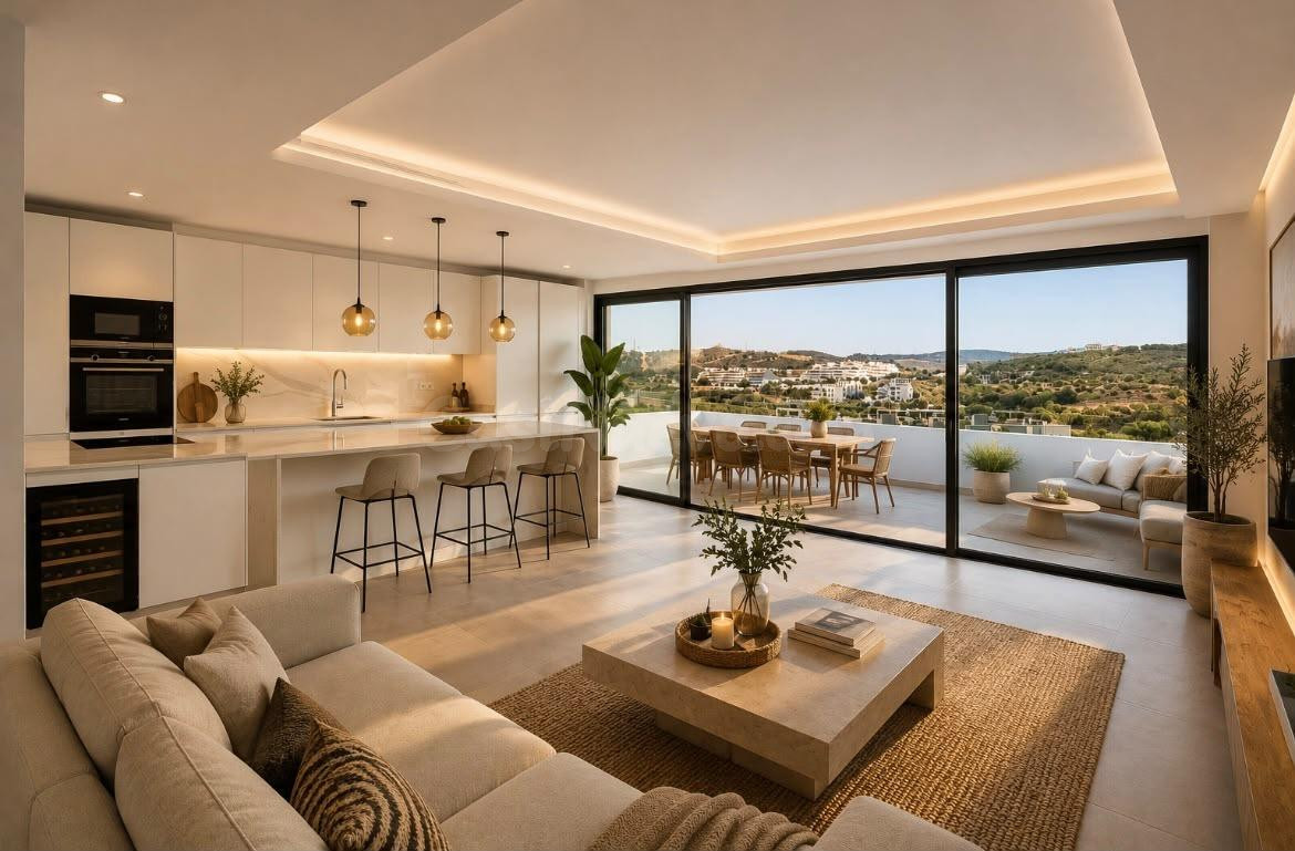 Ático de lujo con piscina infinity privada en Estepona, a 1 km de la playa