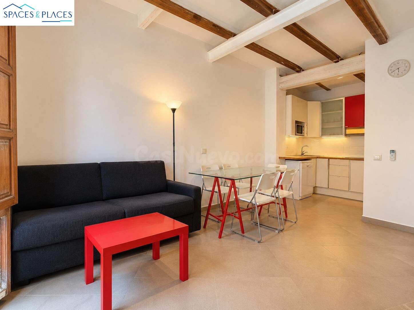 Piso reformado de 2 habitaciones en alquiler en Ruzafa