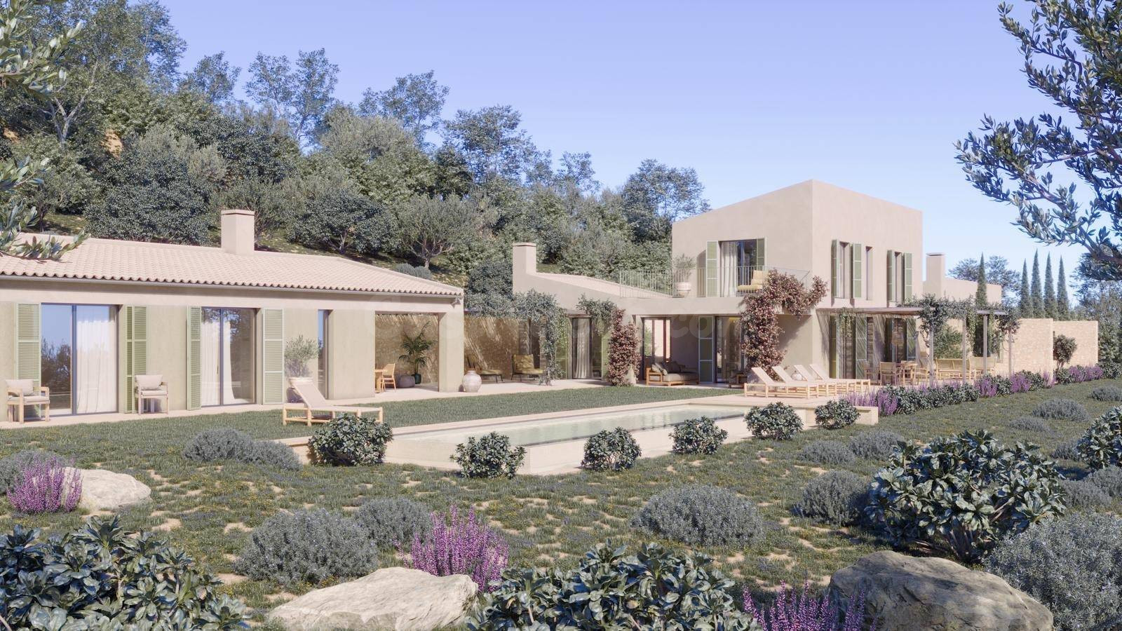 Exclusiva finca rústica en Manacor con proyecto de vivienda de diseño y piscina privada