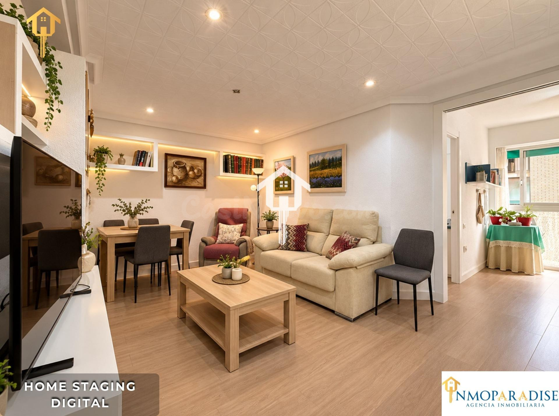 PISO EN VENTA EN ALICANTE. ZONA DE CAROLINAS ALTAS. 90m2, 3 habitaciones, 1 BAÑO, SEGUNDA PLANTA CON ASCENSOR.