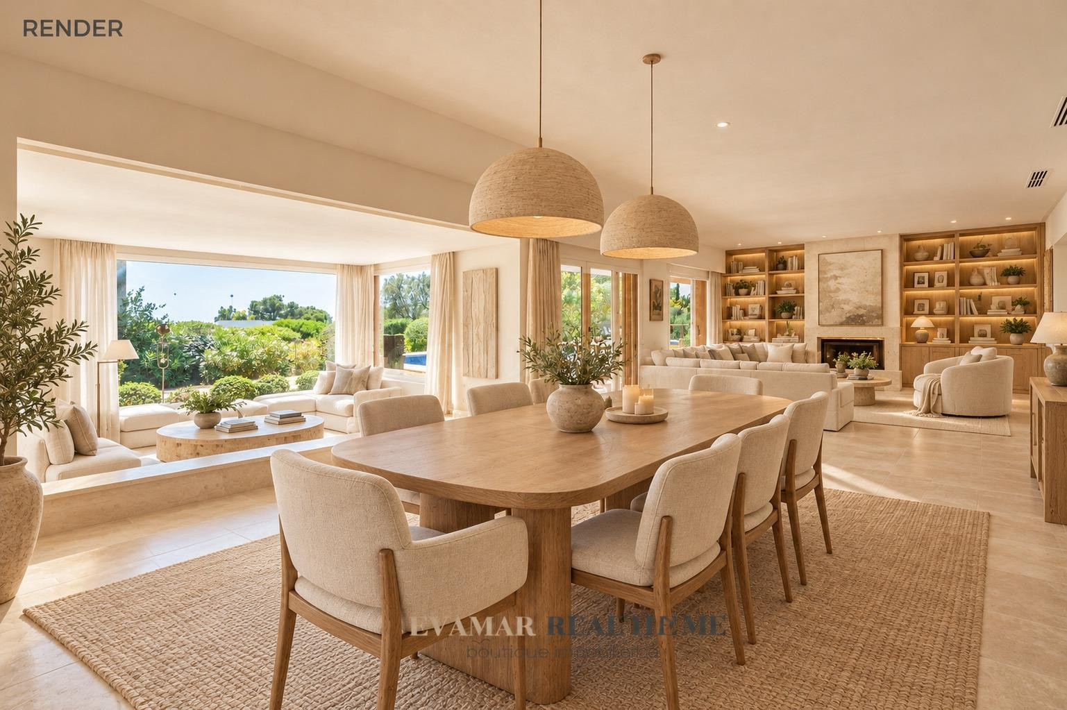Chalet independiente en planta única con vistas a Palma, gran piscina y caseta anexa para invitados o servicio en Sa Cabaneta