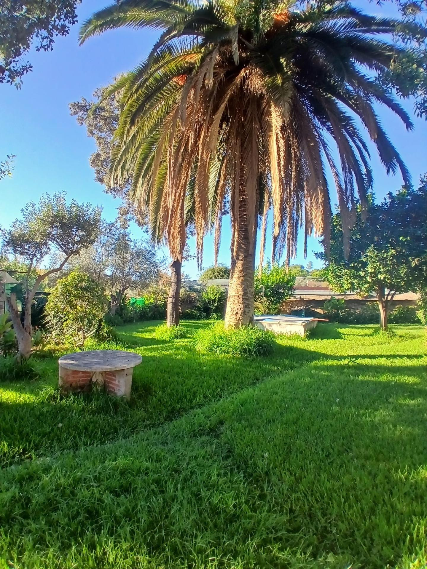Casa con piscina y jardín.