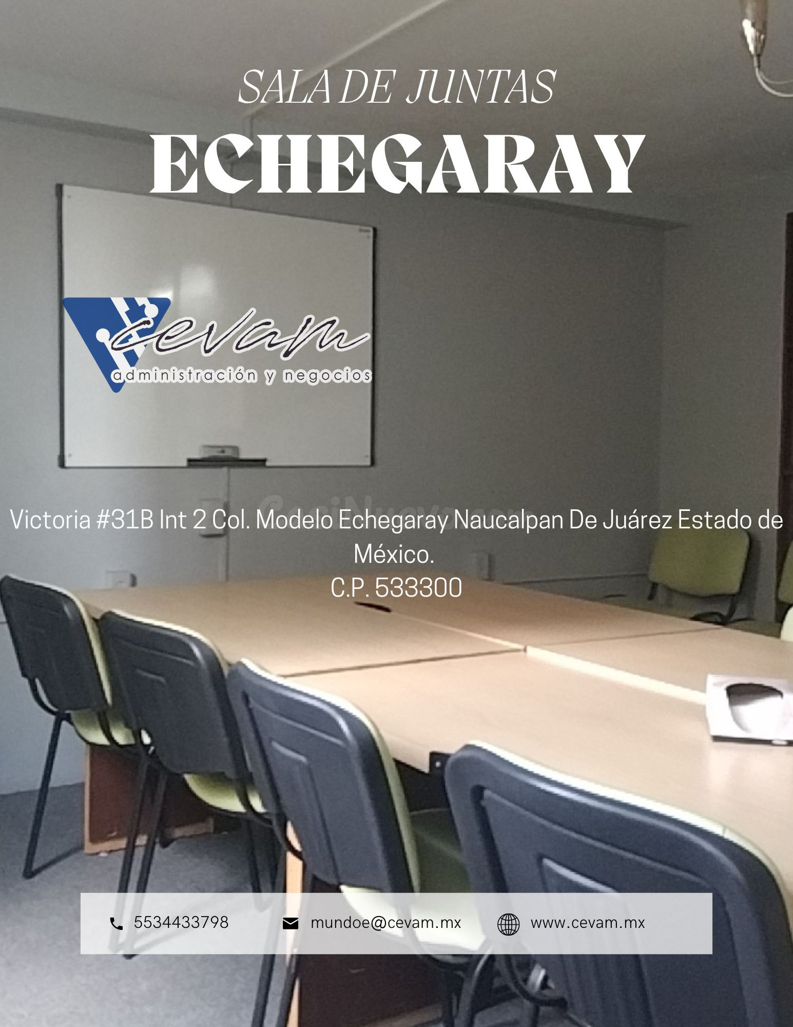 Salas de Juntas en 8 Sucursales CDMX y Edomex | Desde $200/hr