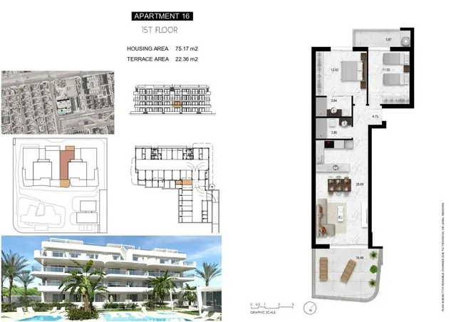 Apartamento 2 habitaciones 77m² en venta - Lomas de Cabo Roig — 11