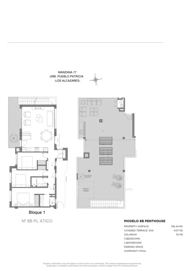 Ático 3 habitaciones 115m² en venta - Euro Roda — 21