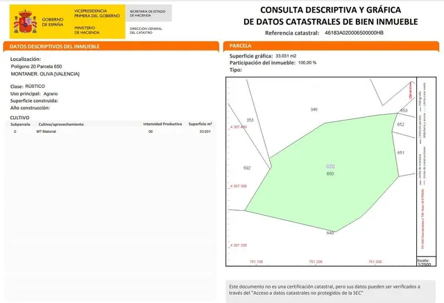Suelo Rústico en venta, Ptda Castelar o Montaner, Oliva - foto 2