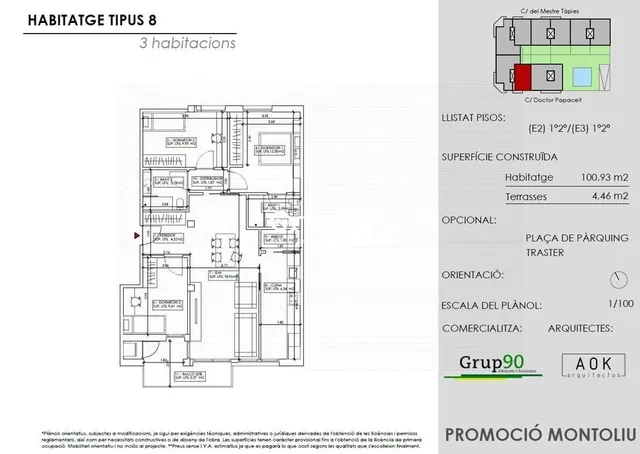RESIDENCIAL MONTOLIU. ENCANTADOR PISO 3 habitaciones. CON PARKING Y TRASTERO. ZONA COMUNITARIA — 14