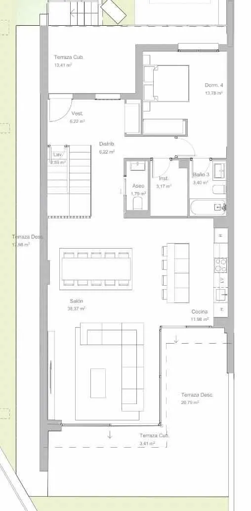 Pareado de 4 dormitorios y 3 baños con vistas al mar. Lista para entrar a vivir! frente al mar — 38