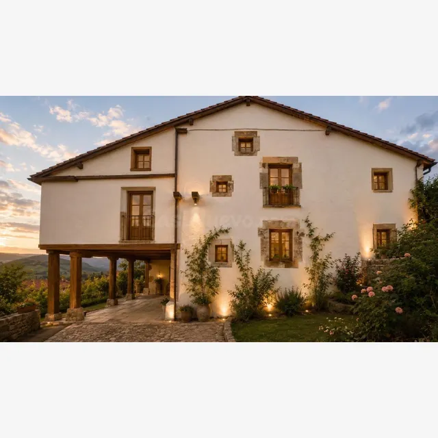 Gran casa tradicional cántabra de piedra con parcela urbana - foto 4