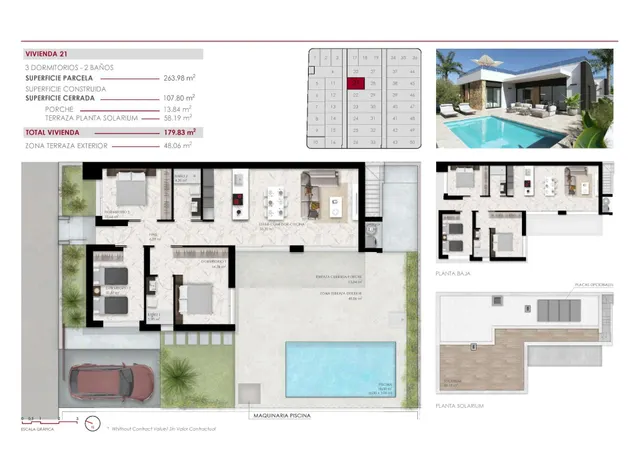 Villa de una planta con piscina privada en Lo Marabú, Ciudad Quesada — 8