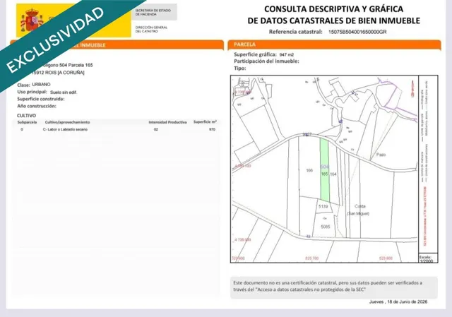 Parcelas urbanas en venta en Rois - foto 4