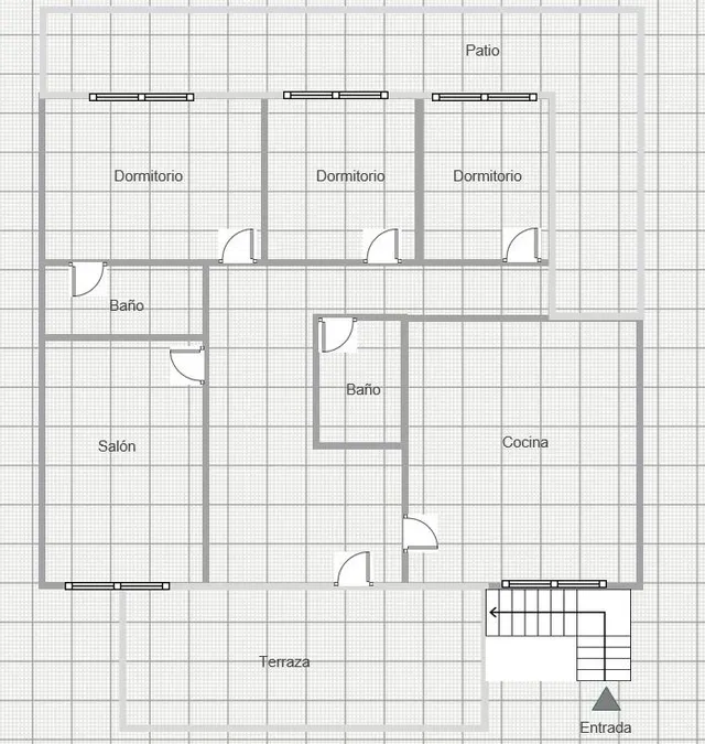 119 m2 con terraza y patio · 3 dormitorios · a reformar — 19