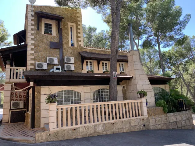 Villa de estilo mallorquín con amplio jardín de pinos en Cala Vinyes — 28