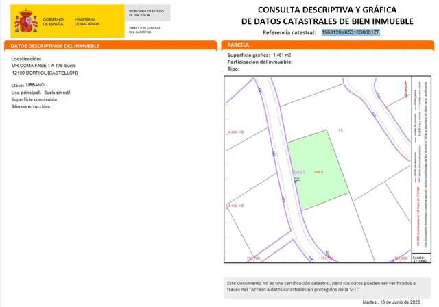 CONSTRUYE TU PROPIO HOGAR EN UN LUGAR PRIVILEGIADO URB. LA COMA DE BORRIOL — 20