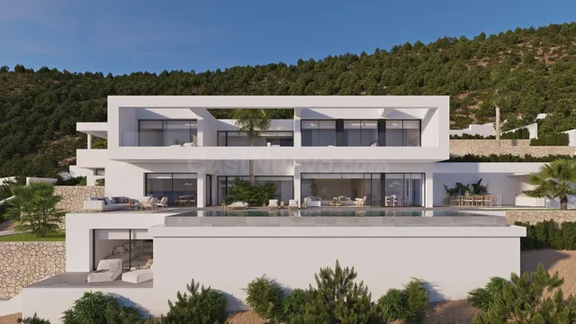 Villa nueva con espectaculares vistas al mar en venta en Ben