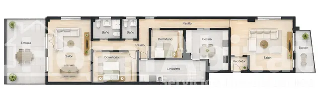 Bonito, luminoso y reformado con gran terraza, balcón y ascensor, cerca del centro — 37