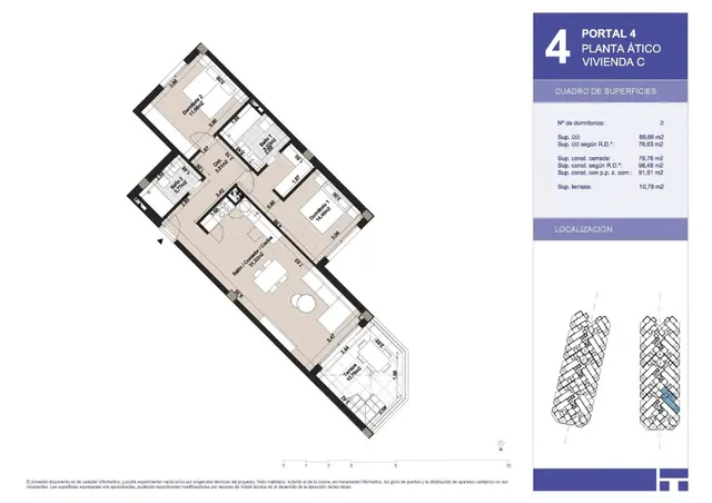 Ático 2 habitaciones 98m² en venta - EL MORCHE — 10