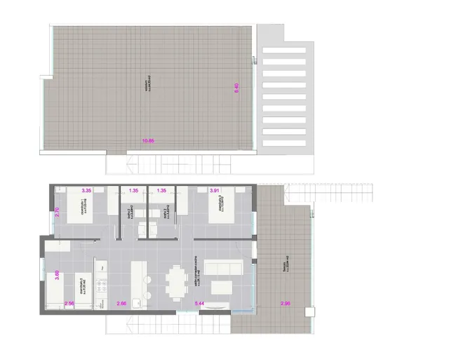 Bungalow 3 habitaciones 76m² en venta - Zona Pueblo — 44