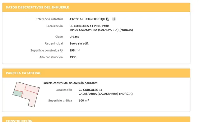 PARCELA URBANA CALASPARRA