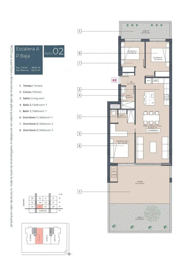 Apartamento 3 habitaciones 84m² en venta - Pueblo 4 — 6