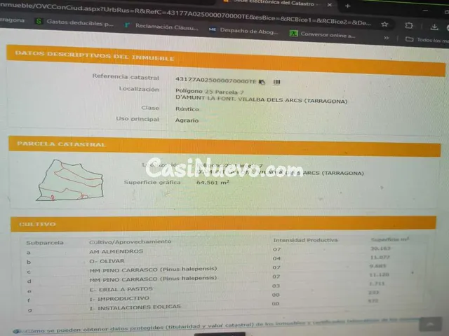Suelo rústico en Venta en Vilalba Dels Arcs Tarragona - foto 2