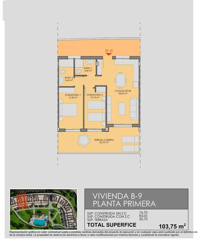 Apartamento 2 habitaciones 74m² en venta - Lomas del Rame — 19