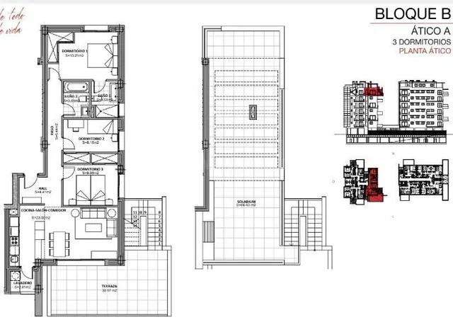Ático con terraza  SUR 30.97 m2 y solárium 66.63 m2 — 4