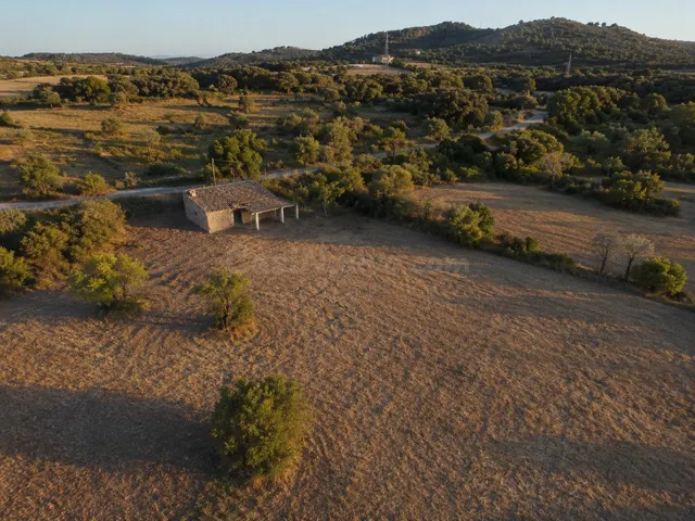 Finca de con caseta de piedra en Artá.