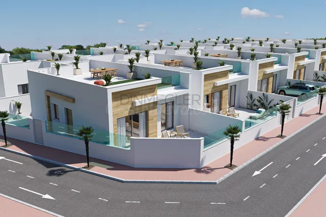 Modernas villas de una sola planta con piscina privada y sol - foto 3