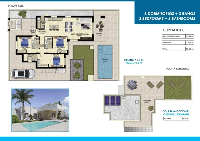 Villa 3 habitaciones 129m² en venta - Pla de cantal — 36