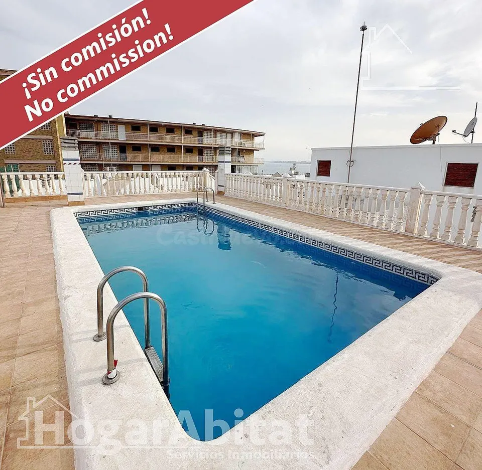 ¡VISTAS AL MAR! REFORMADO EN RESIDENCIAL CON PISCINA Y BALCÓN, EN LA PLAYA DEL CURA