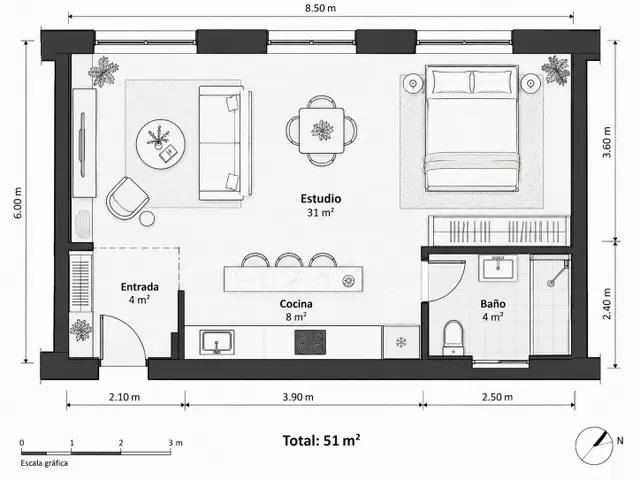 Se alquila estudio en el pilar — 9