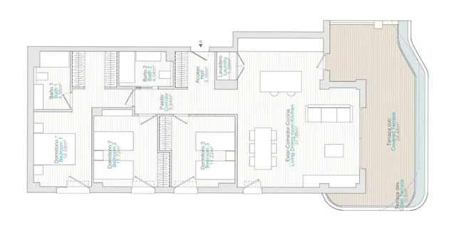 Nuevo apartamento de 3 habitaciones y 3 baños en Villa Joyos - foto 5