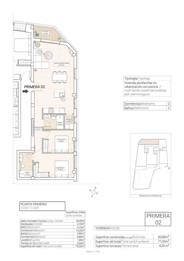 Apartamento nuevo de 2 dormitorios a la venta en Hondón de las Nieves — 9