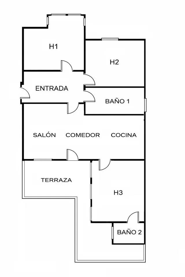 Habitación doble, vivienda reformada — 45