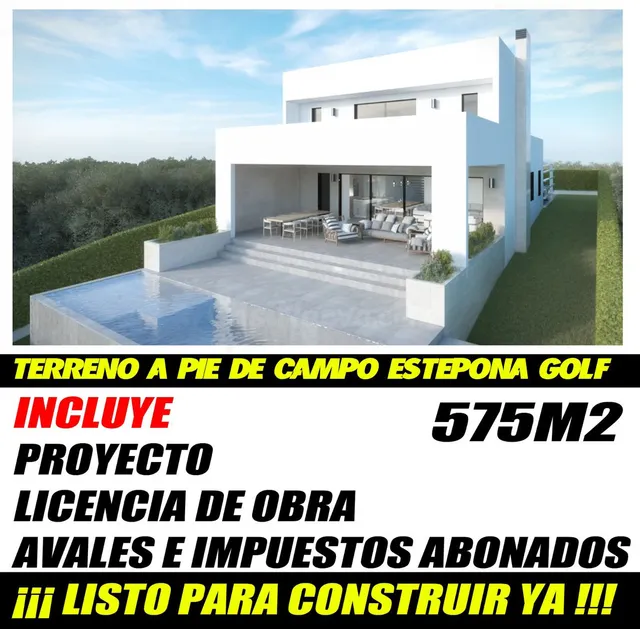 Terreno edificable primera línea golf Estepona Costa del Sol - foto 2