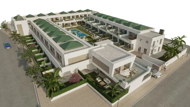 OBRA NUEVA EN construcción EN REGIMEN DE COOPERATIVA - Planta Atico en Jerez de la Frontera de 1 dormitorios y 26m2 de terraza con plaza de garaje y trastero en Residencial Privado con Piscina — 4