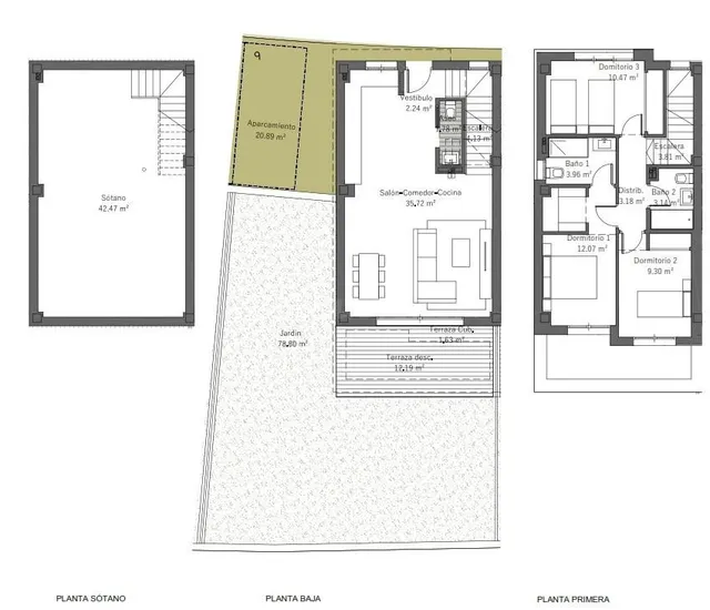 Pareado 3 habitaciones 176m² en venta - Limonar - foto 5