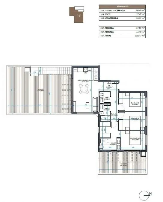 Ático 3 habitaciones 98m² en venta - CENTRO — 13