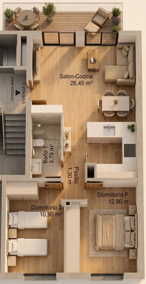 Apartamento 1 habitación 66m² en venta - Las Gabias — 4