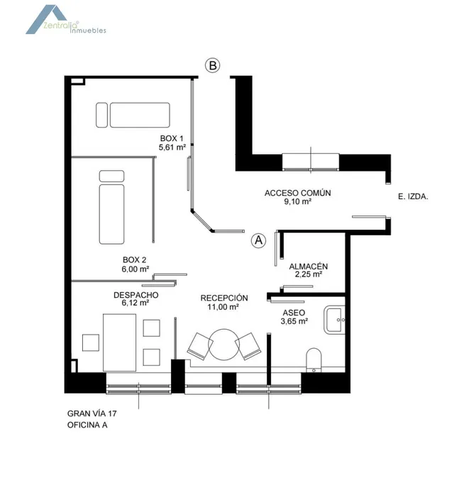 Local comercial 3 habitaciones 43m² en alquiler - Gran Via — 16