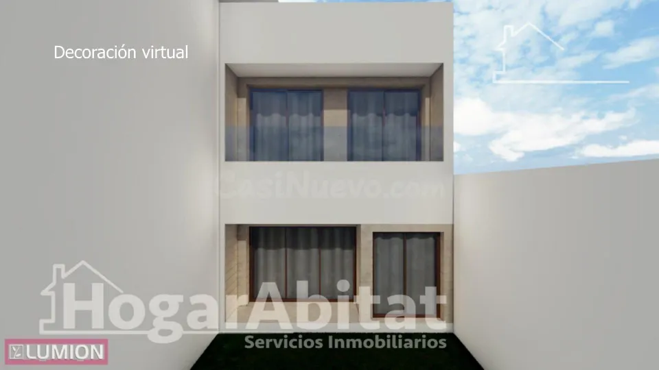Gran patio privado y proyecto para diseñar tu casa unifamiliar en el centro urbano