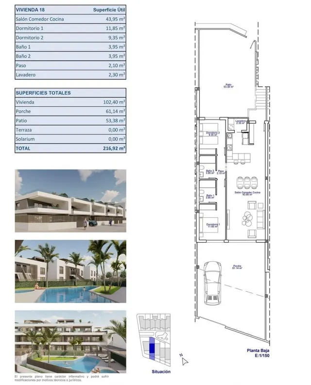 Bungalow 2 habitaciones 102m² en venta - Zona Pueblo — 14