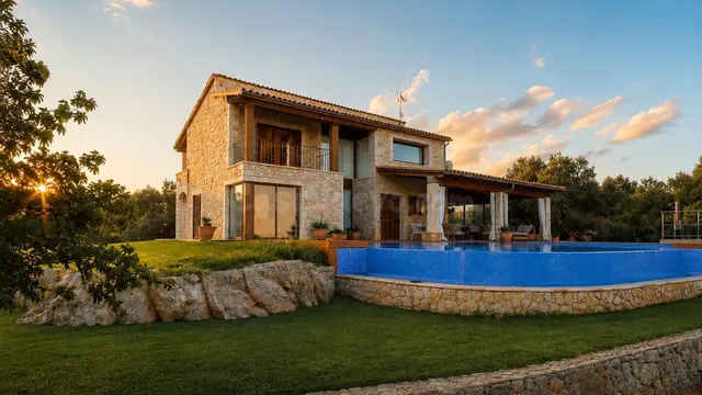 Espectacular finca con piscina infinity y vistas a la Serra 