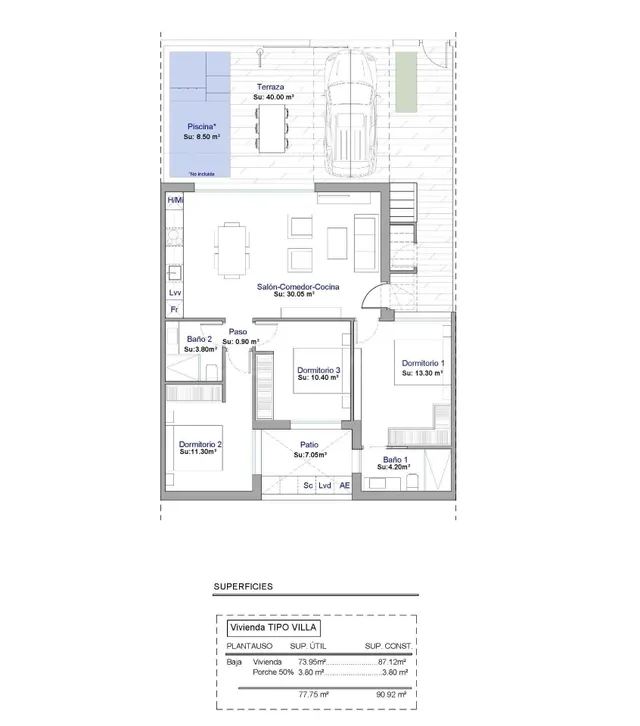 Villa adosada de nueva construcción con 3 domitorios en Cond - foto 4