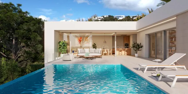 Una villa moderna con piscina privada en Cumbre del Sol en l