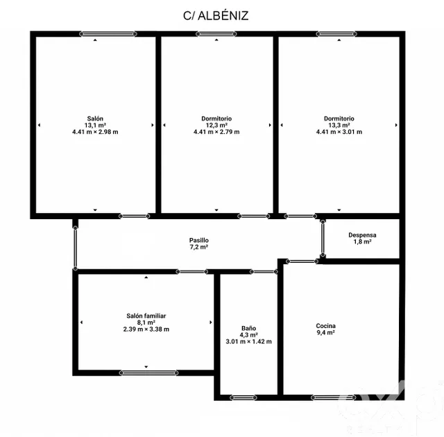 Piso de 3 habitaciones en Oviedo – cocina independiente y excelente potencial — 33